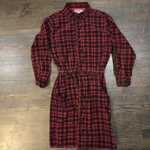 Elegant Plaid Long Sleeve Dress with Pockets